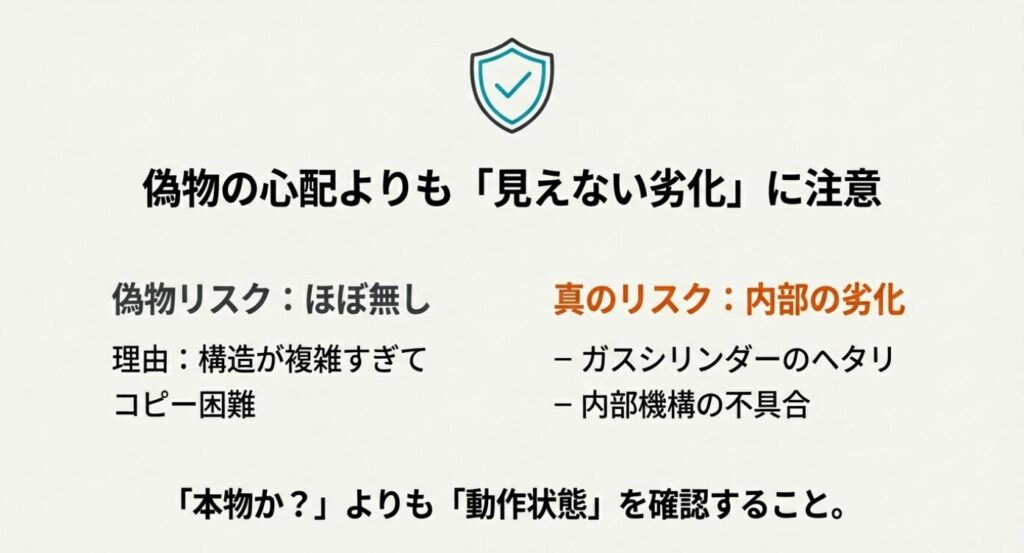 エンボディチェアの偽物リスクが低い理由と、シリンダーのヘタリなど見えない内部劣化への注意