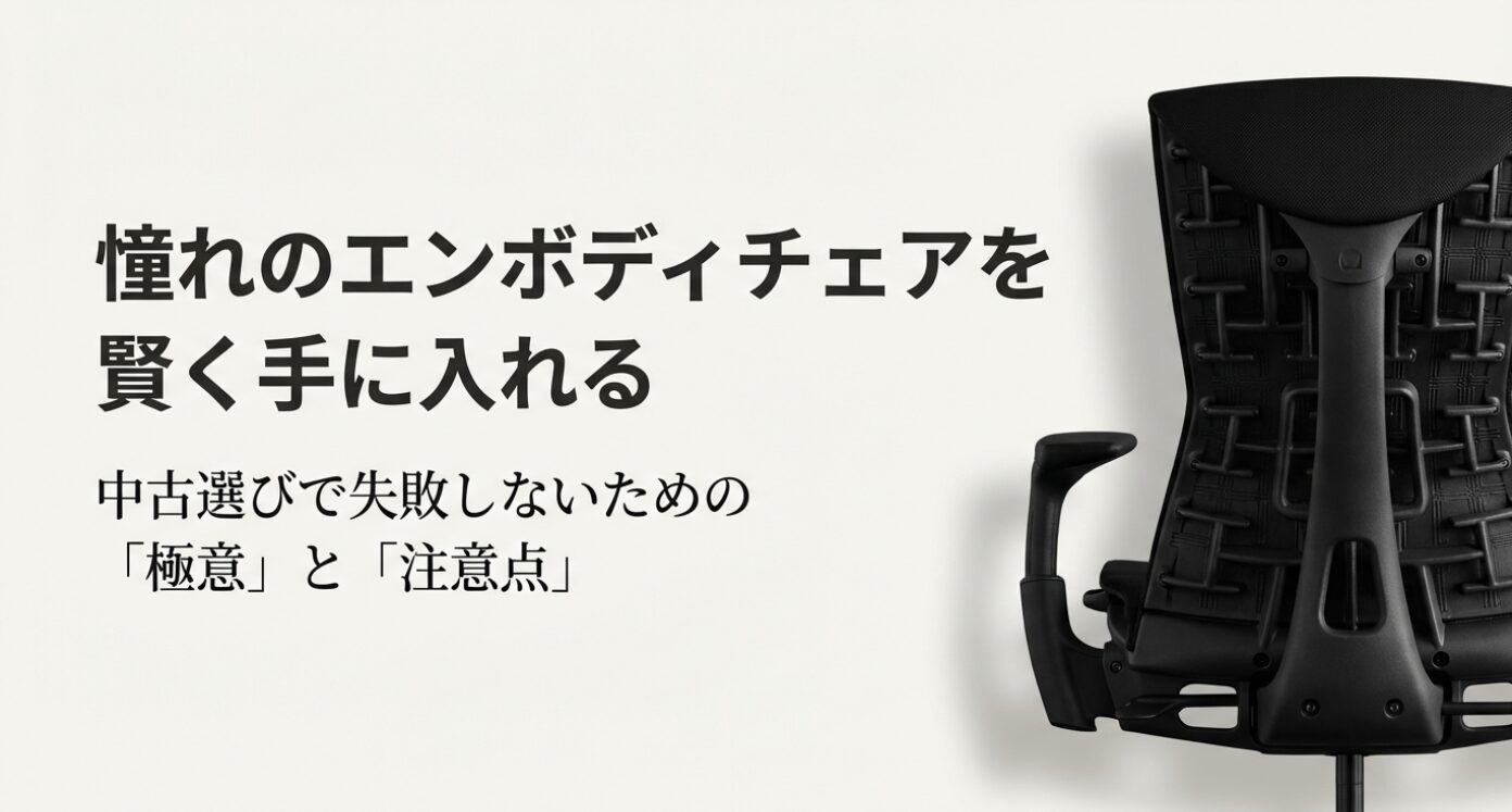 ハーマンミラーのエンボディチェアを中古で賢く手に入れるためのガイド表紙