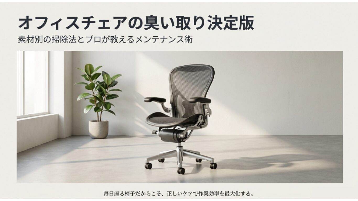 オフィスチェアと観葉植物が置かれた清潔な部屋のイメージ画像