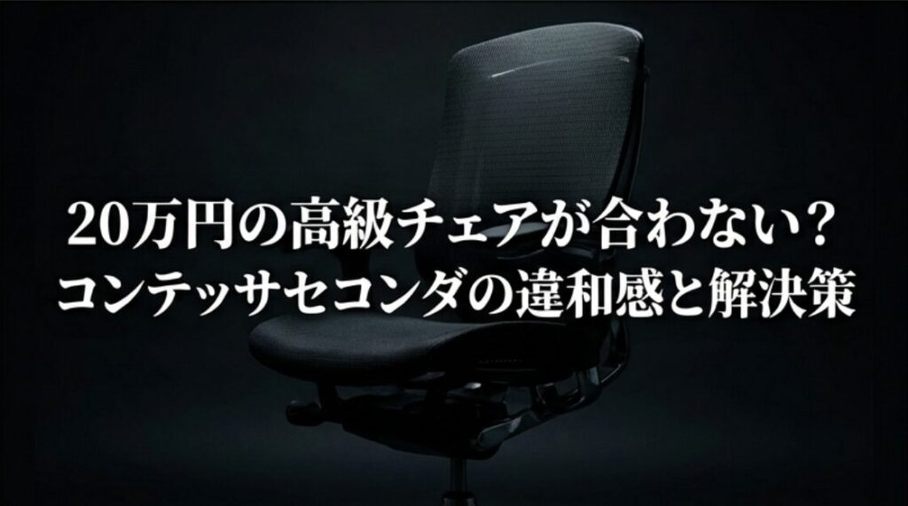 20万円の最高峰チェアであるオカムラのコンテッサ セコンダが痛いと感じる理由を解説する導入画像