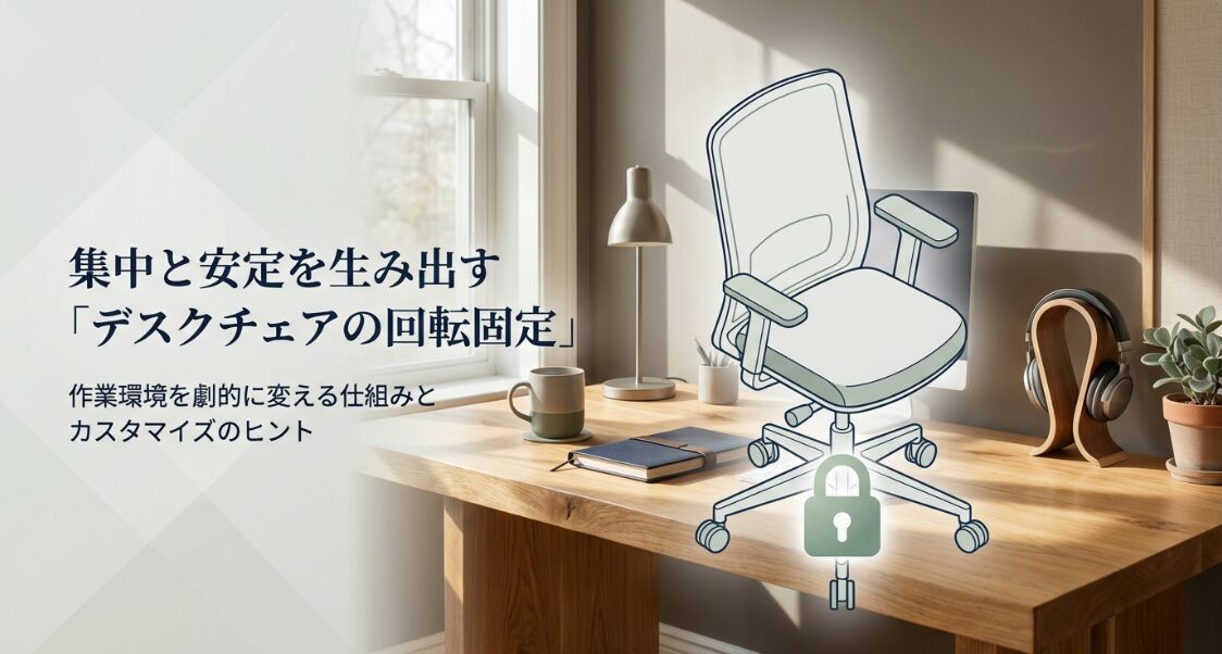 集中力と安定を生み出すデスクチェアの回転固定カスタマイズのヒント