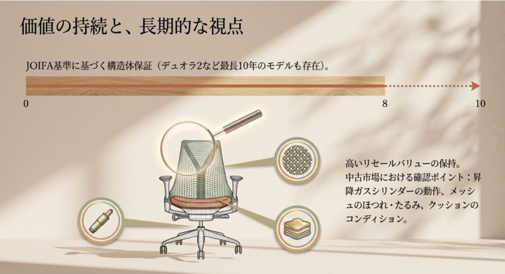 JOIFA基準に基づく最長10年の保証期間と、中古購入時に確認すべきガスシリンダーやメッシュの状態についてのまとめ画像