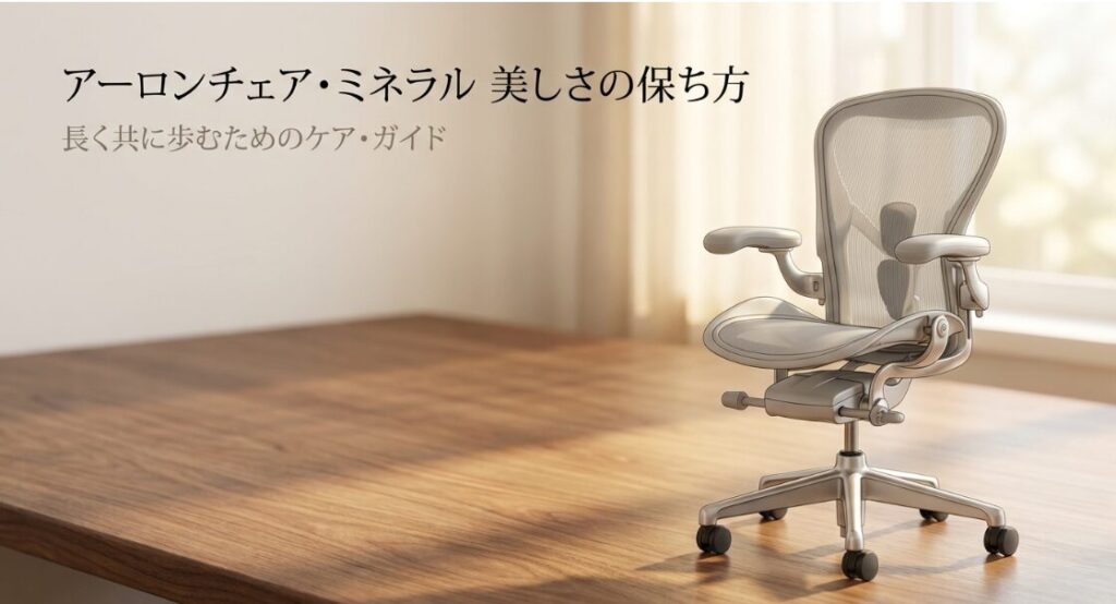 アーロンチェア・ミネラルモデルの美しさを保つためのケアガイド表紙画像